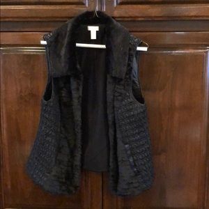 Chico’s size 1 faux blk vest